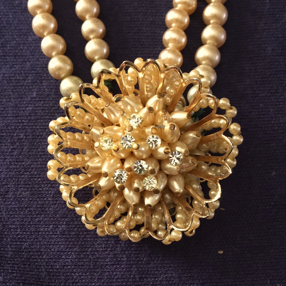 Antique Art Deco style necklace and earrings